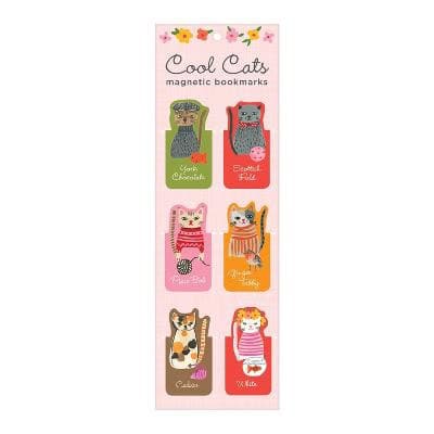 Galison : Cool Cats Magnetic Bookmarks