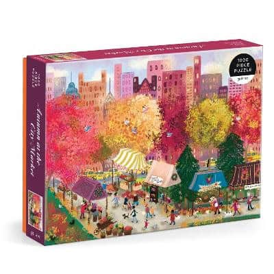 Galison : Joy Laforme Autumn at the City Market 1000 Piece Puzzle