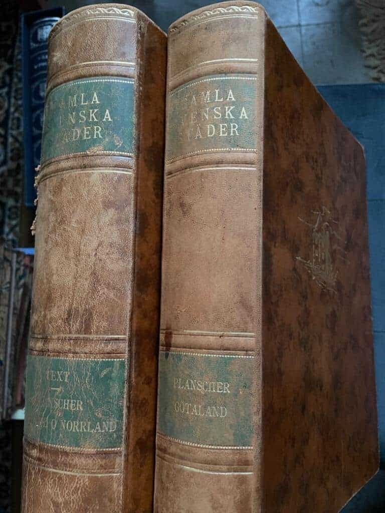 Gamla svenska städer I-III (komplett). Gator och gränder, hus och gårdar. Samlingsverk i bilder jämte förklarande text utgifvet af Svenska teknologföreningens afdelning för husbyggnadskonst