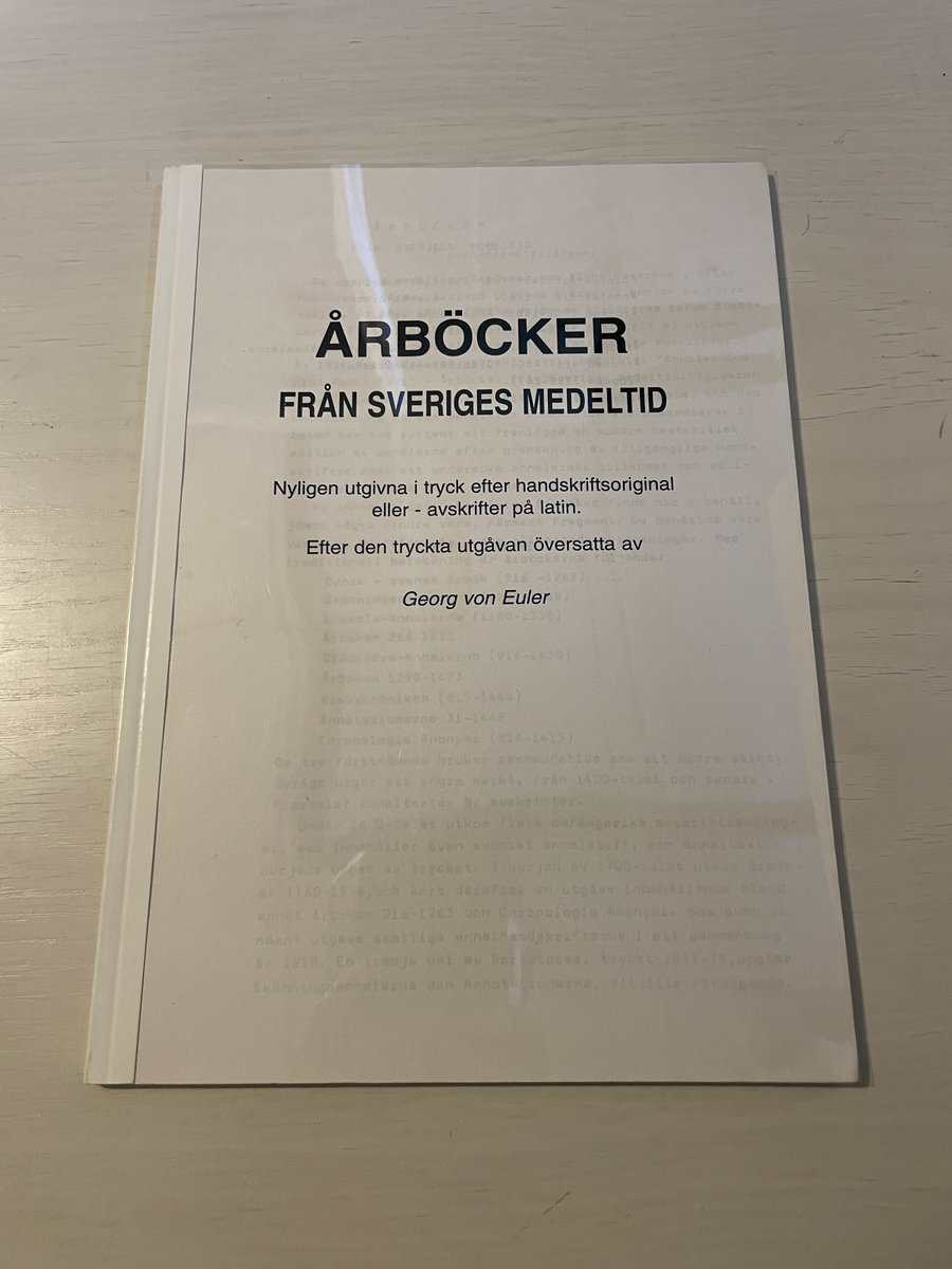 Georg von Euler : Årböcker från sveriges medeltid
