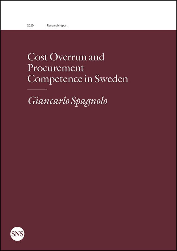 Giancarlo Spagnolo : Cost overrun and procurement competence in Sweden