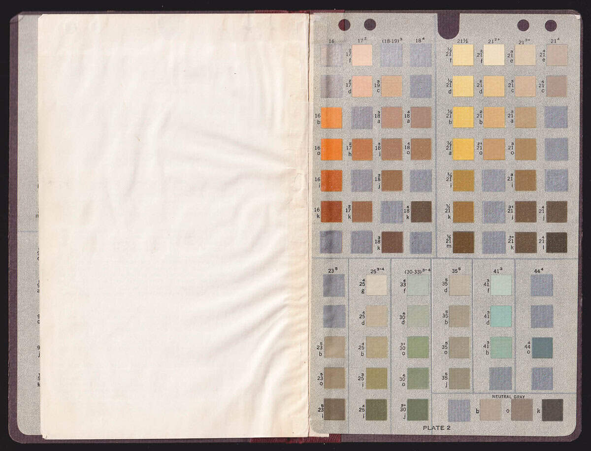 Goldman, Marcus Isaac (1881-1965) ; Merwin, H. E. : Explanation of the color chart for the Description of Sedimentary Rocks, Prepared under the Auspices of the Division of Geology and Geography, of The National Research Council. by Marcus I. Goldman and H. E. Merwin (färgkarta över sedimentära bergarter)