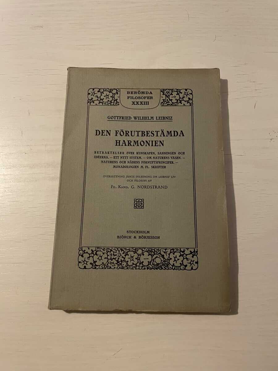 Gottfried Wilhelm Leibniz : Den förutbestämda harmonien