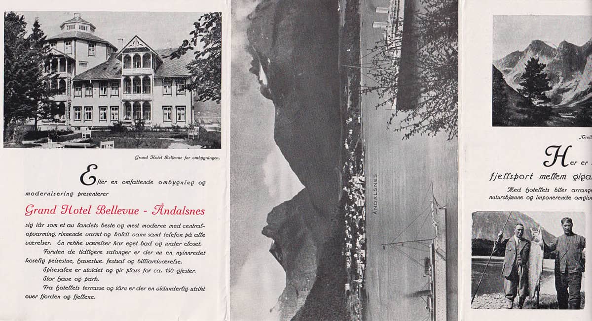 Grand Hotel Bellevue - Åndalsnes (Turistbroschyr)