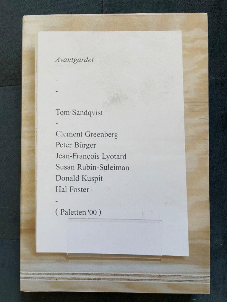 Greenberg, Clement ; Sandqvist, Tom : Avantgardet