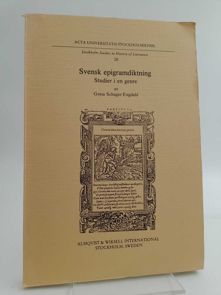 Greta Schager-Engdahl : Svensk epigramdiktning