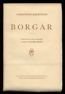 Gudmundur Magnusson : Borgar. Gammansaga från Grundfjord
