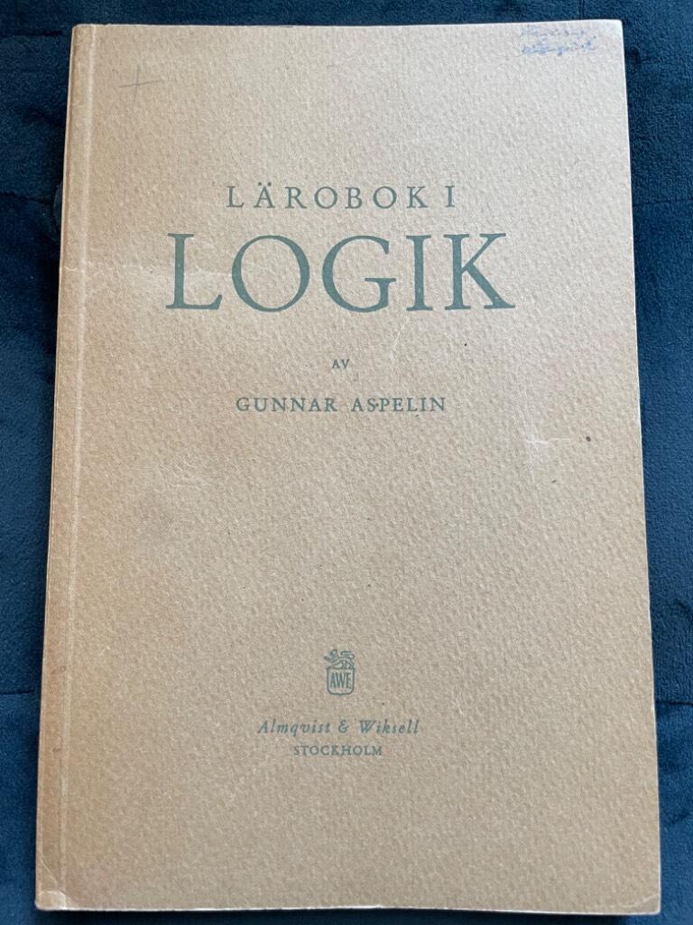 Gunnar Aspelin : Lärobok i logik