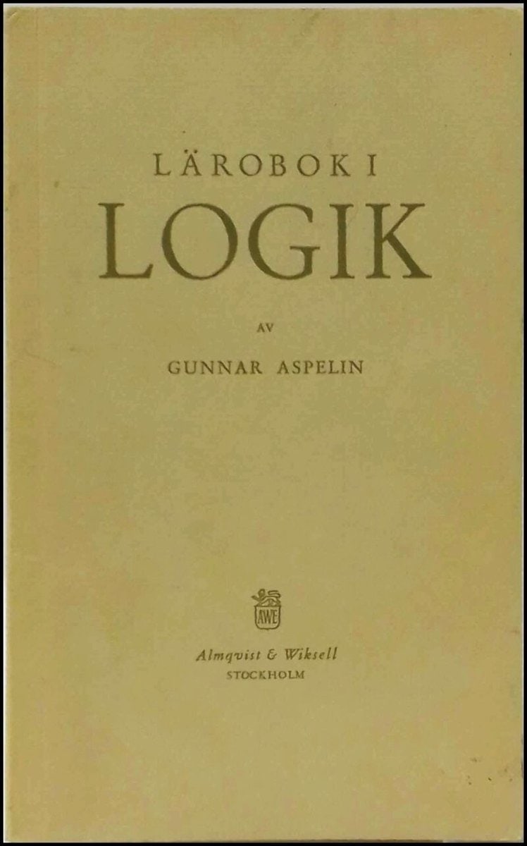 Gunnar Aspelin : Lärobok i logik