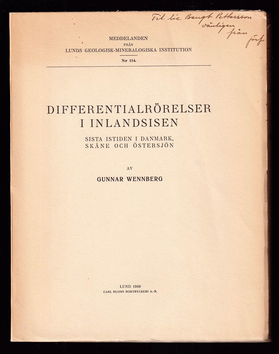 Gunnar Wennberg : Differentialrörelser i inlandsisen