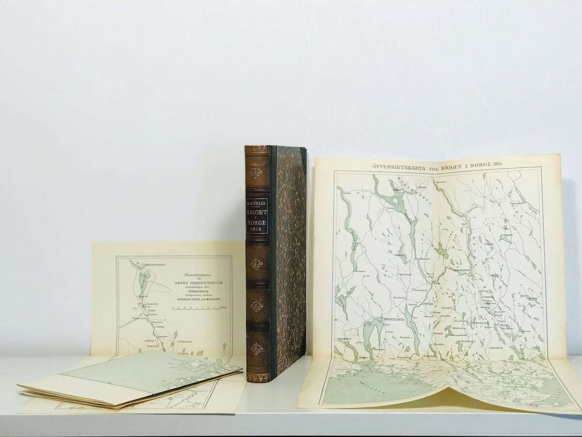 Gustaf Björlin : Kriget i Norge 1814. Efter samtidas vittnesbörd framställdt af Gustaf Björlin. Med 3 kartor öfver krigsskådeplatsen