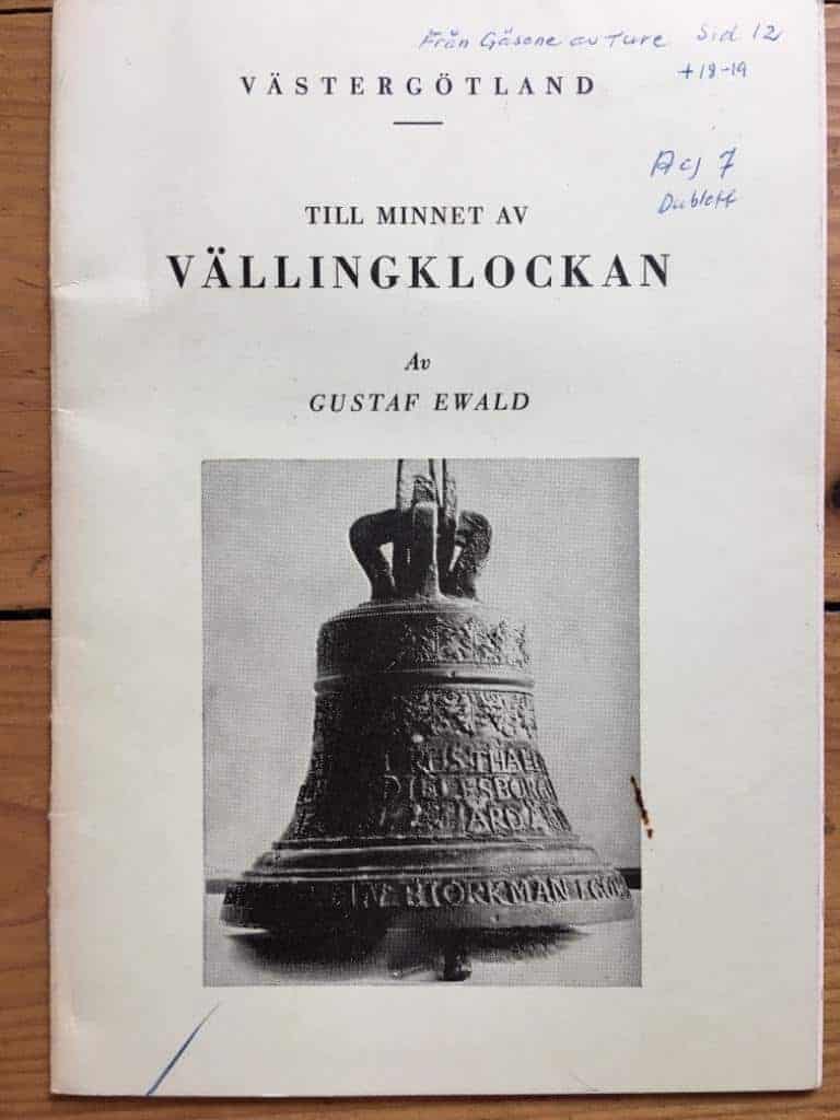 Gustaf Ewald : Till minnet av vällingklockan