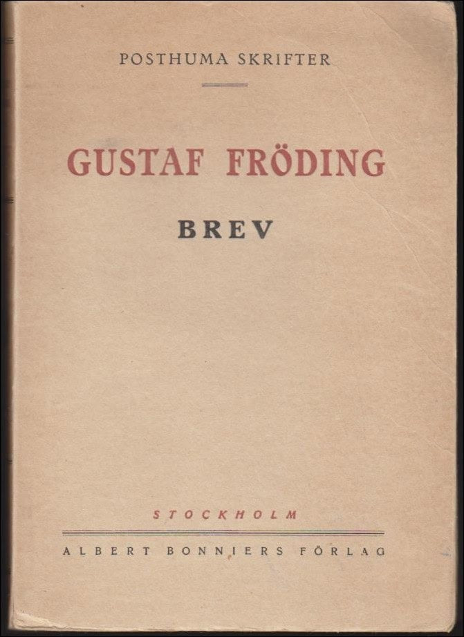 Gustaf Fröding : Brev