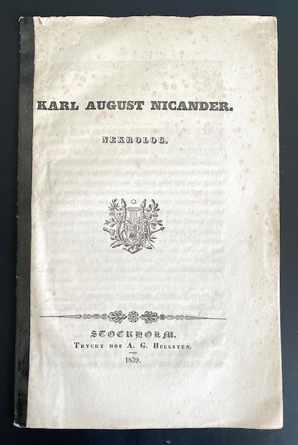 Gustaf Henrik Mellin : Karl August Nicander. Nekrolog.