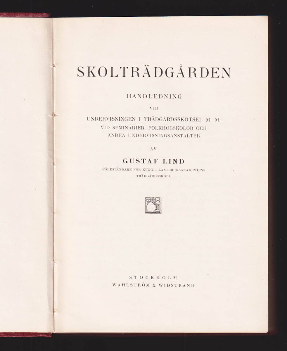 Gustaf Lind : Skolträdgården