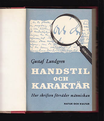 Gustaf Lundgren : Handstil och karaktär
