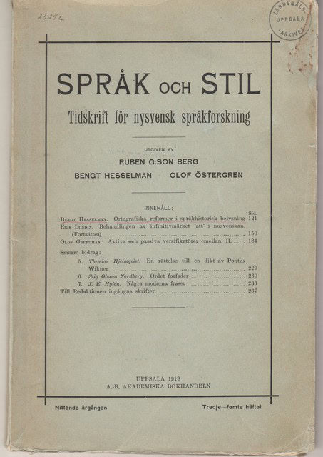 Gustaf Sohlberg : Ortnamnen i Skee socken Bohuslän