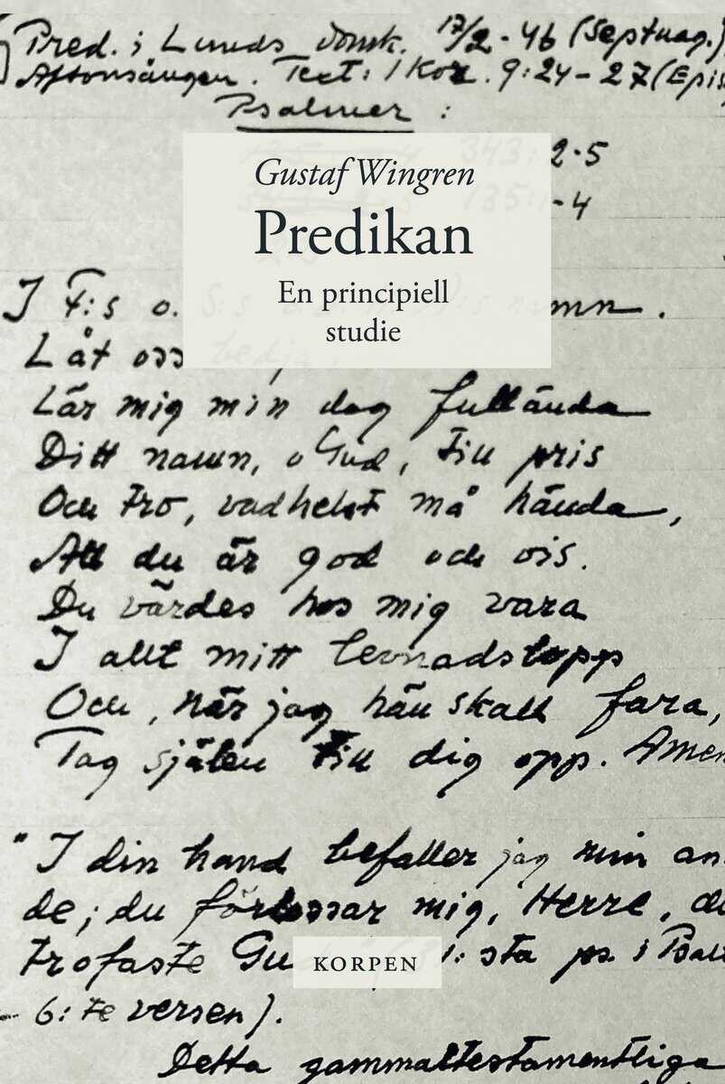 Gustaf Wingren : Predikan : en principiell studie