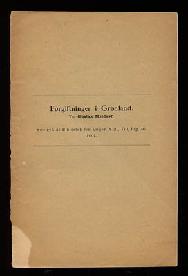 Gustav Meldorf : Forgiftninger i Grønland