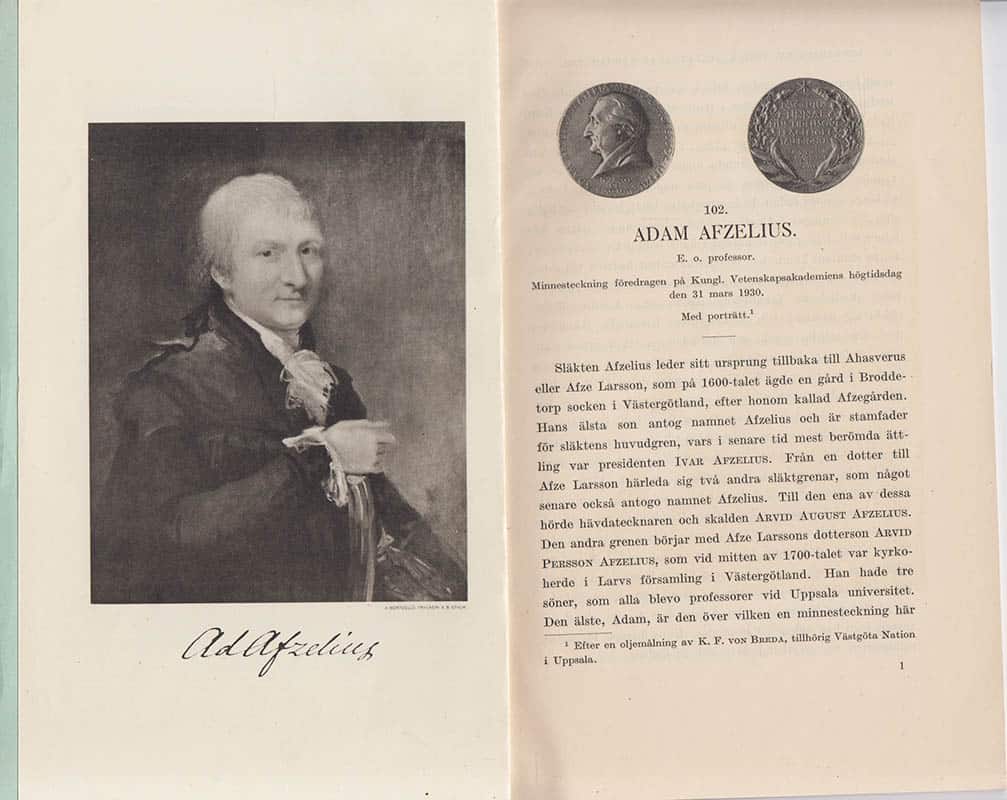H. O. Juel : Adam Afzelius. Minnesteckning