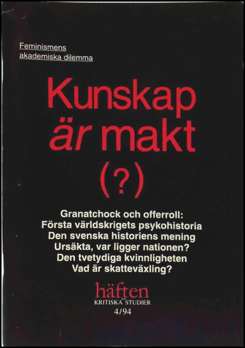 Häften för kritiska studier : 1994 / 4