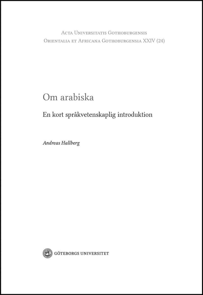 Hallberg Andreas : Om arabiska