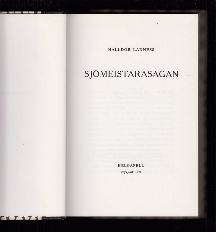 Halldór Laxness : Sjömeistarasagan