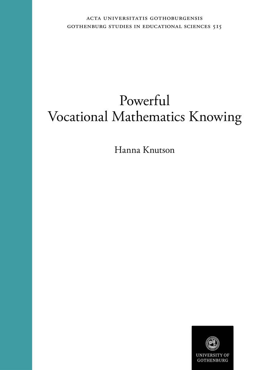 Hanna Knutson : Powerful vocational mathematics knowing