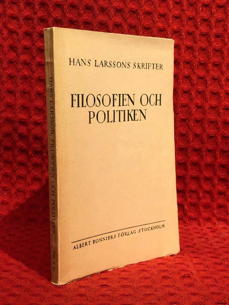 Hans Larsson : Filosofien och politiken