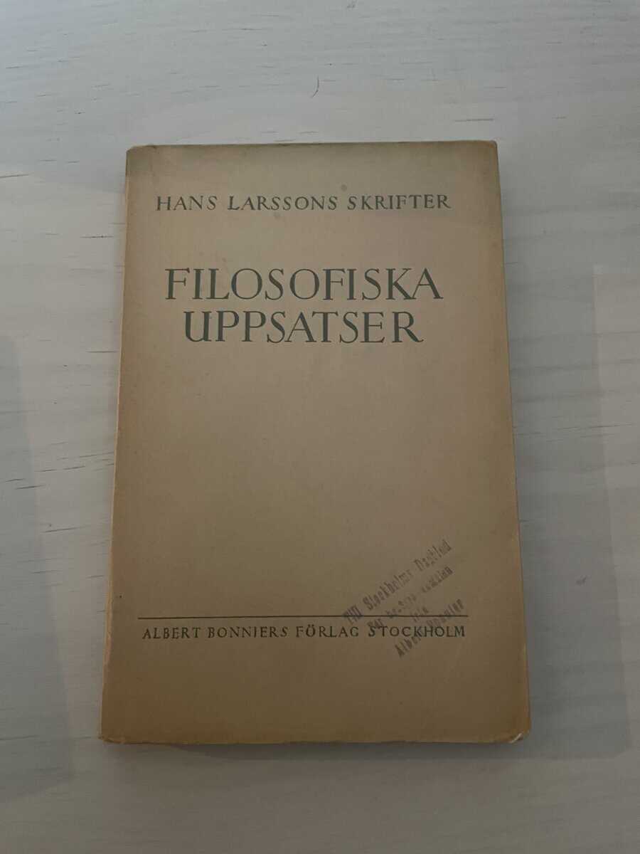 Hans Larsson : Filosofiska uppsatser