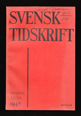 Hans Lennart Bohman : Det perfekta brottet? Riksdagshusbranden och nazisterna (dedikation)