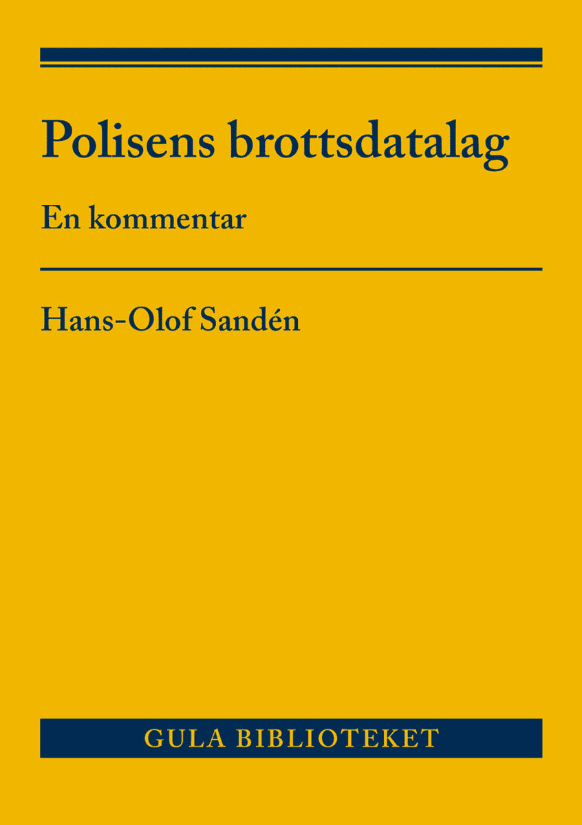 Hans-Olof Sandén : Polisens brottsdatalag