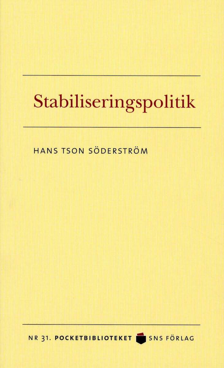 Hans Tson Söderström : Stabiliseringspolitik
