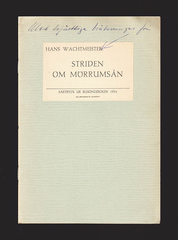 Hans Wachtmeister : Striden om Mörrumsån