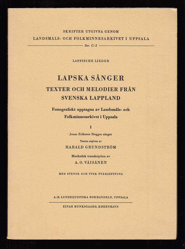 Harald Grundström : Lapska sånger