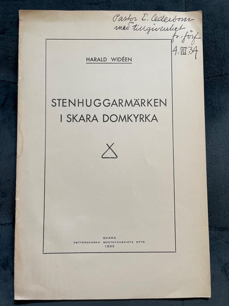 Harald Wideen : Stenhuggarmärken i Skara domkyrka