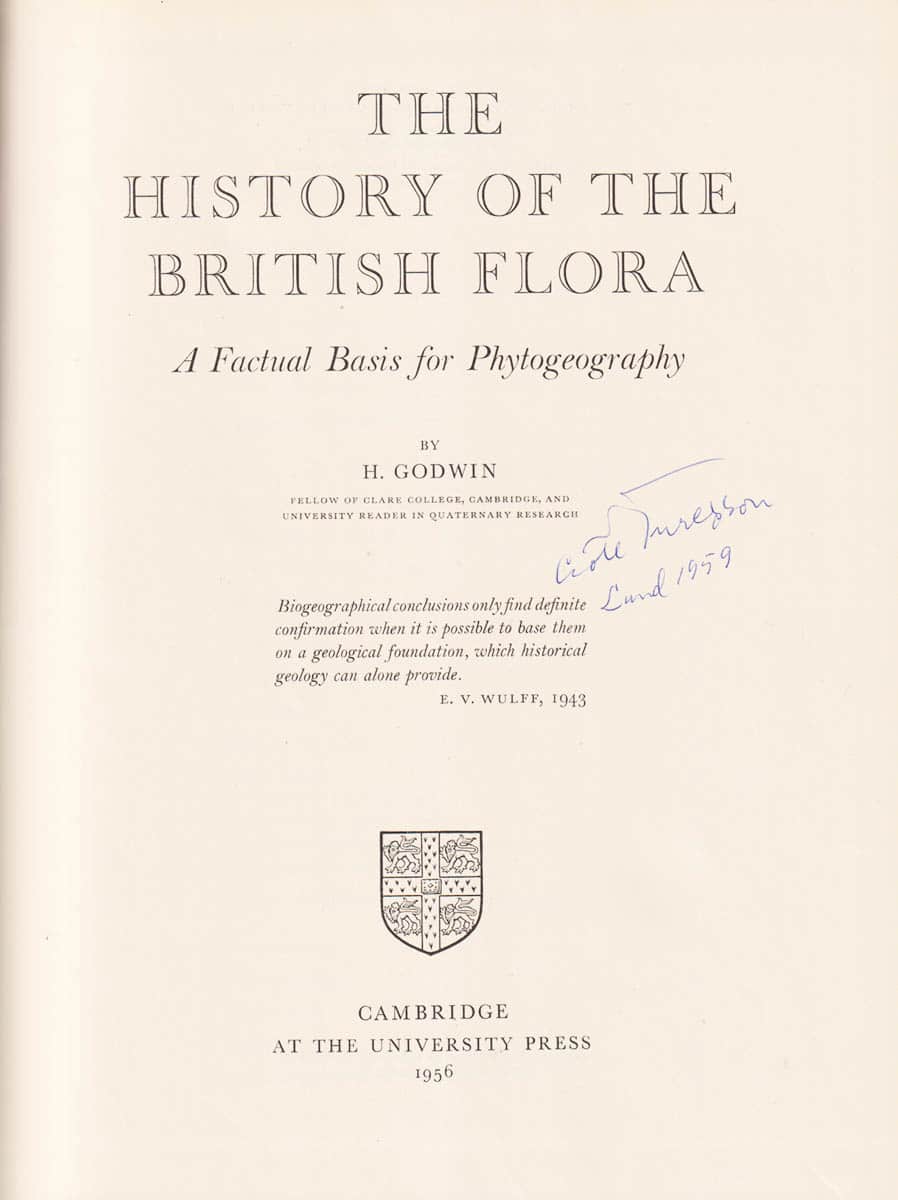 Harry Godwin : The history of the British flora
