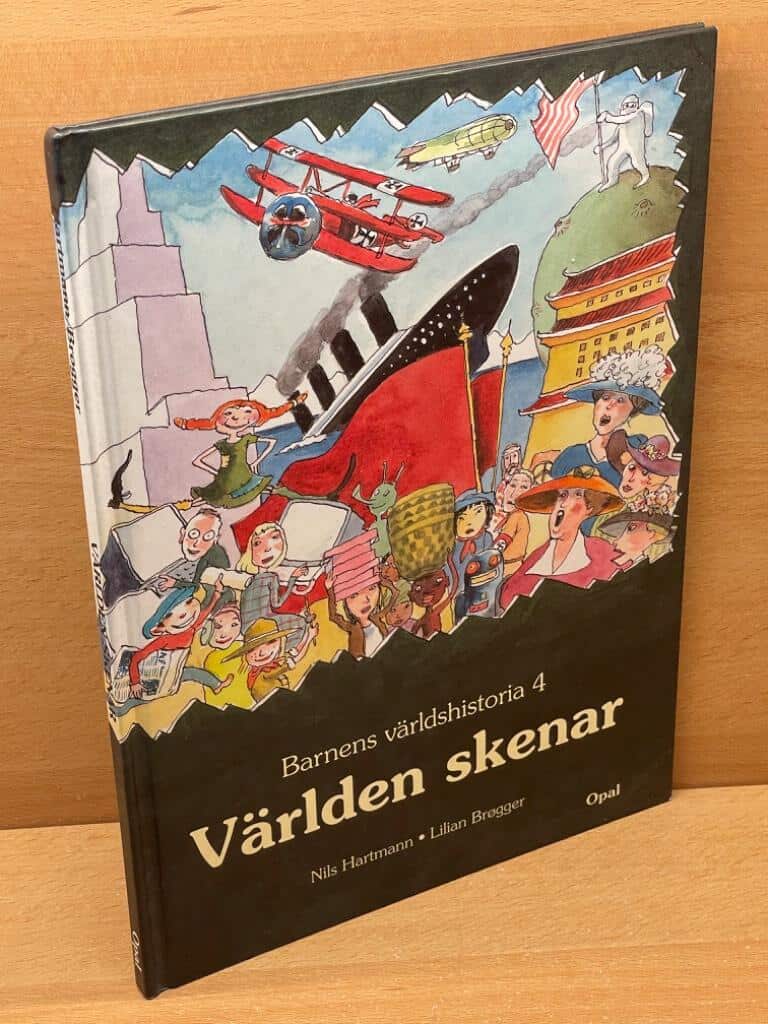 Hartmann, Nils (text) ; Brøgger, Lilian (bild) : Barnens världshistoria. 4, Världen skenar