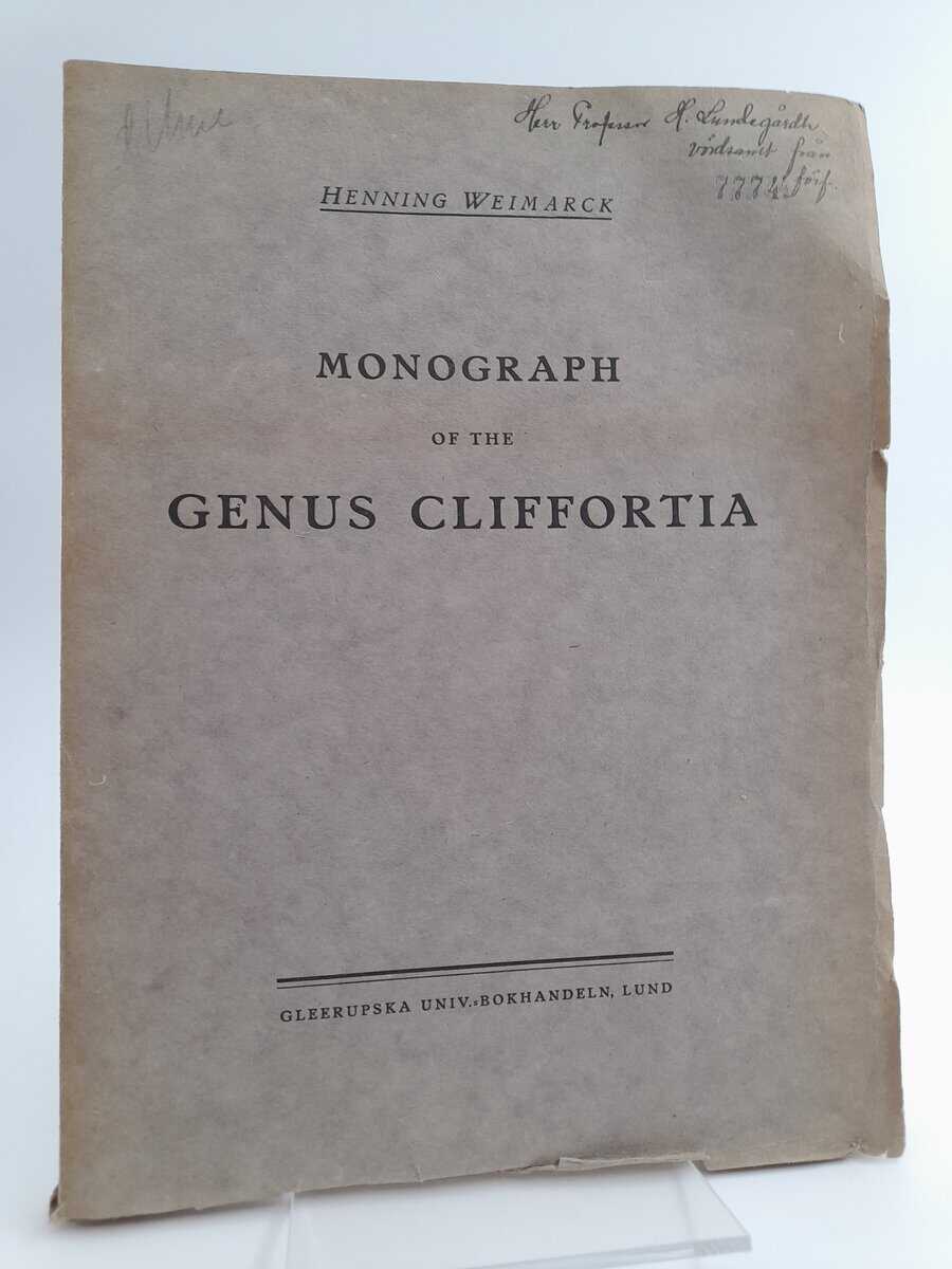 Henning Weimarck : Monograph of the genus cliffortia