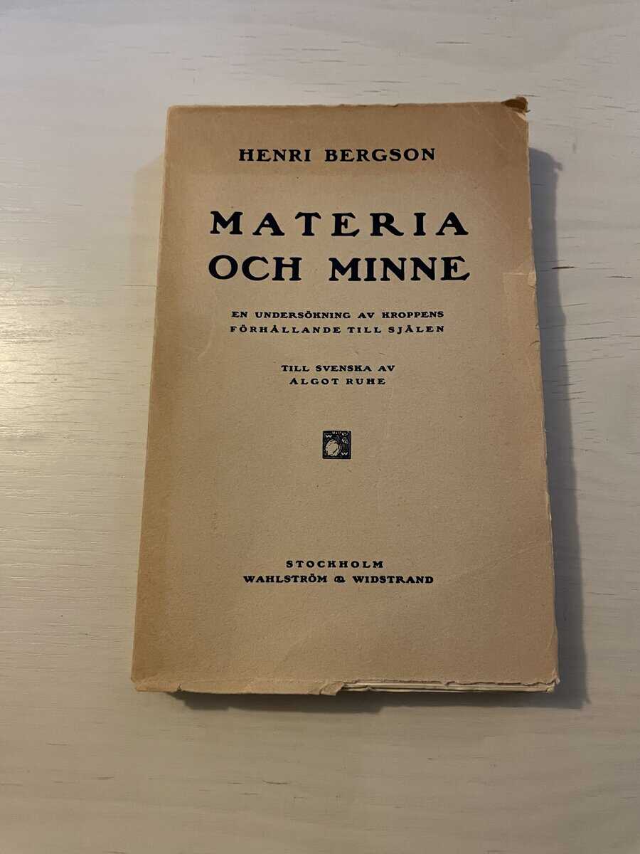Henri Bergson : Materia och minne