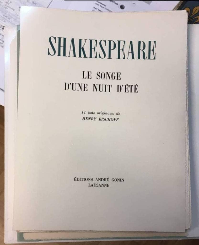 Henry Bischoff. Shakespeare, William et Bischoff, Henry : Shakespeare - Le songe d'une nuit d'été. 11 bois originaux