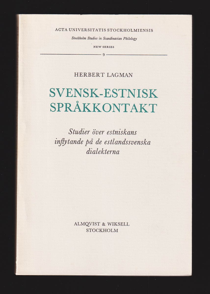 Herbert Lagman : Svensk-estnisk språkkontakt