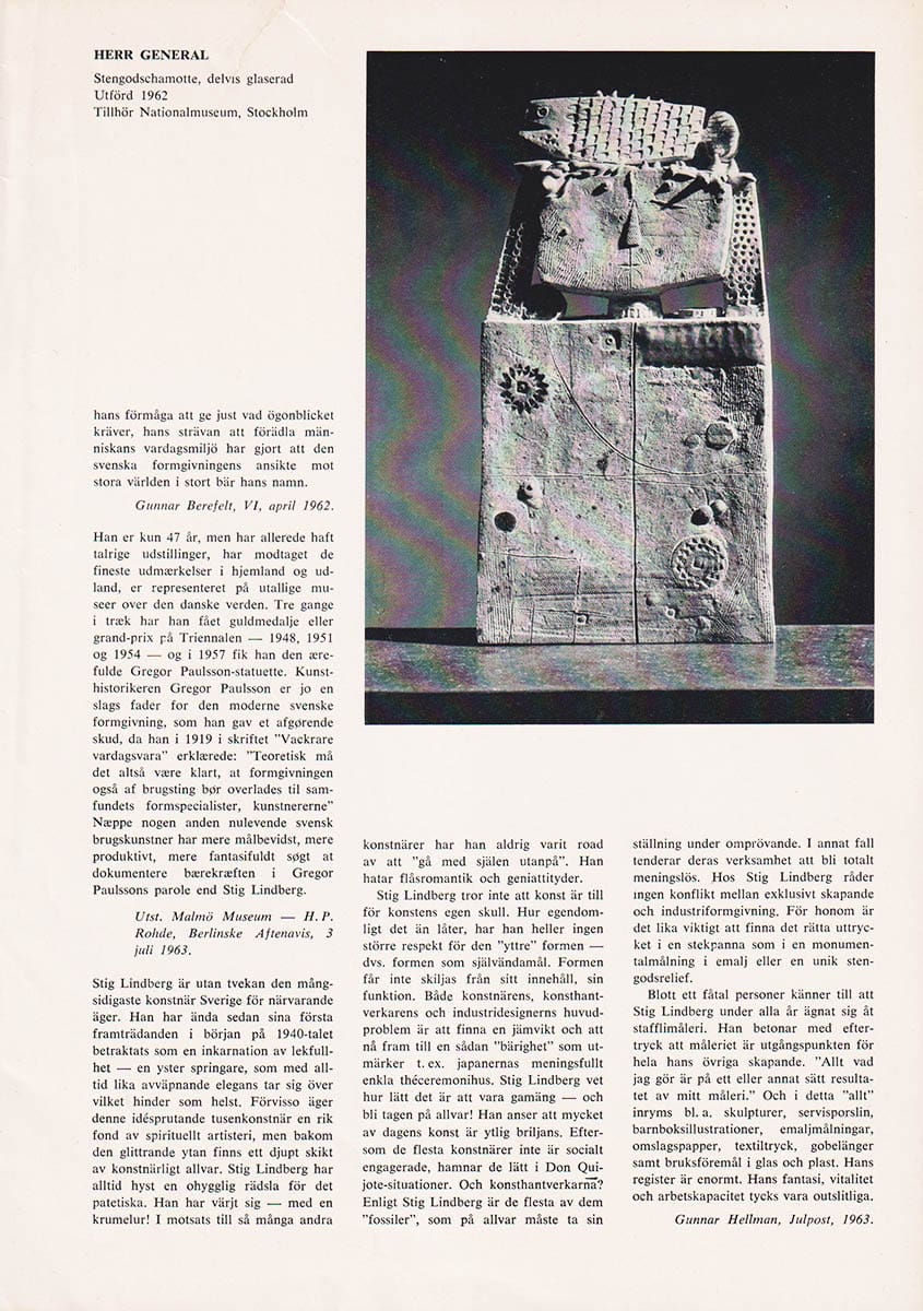 Hilding Engströmer : Stig Lindberg
