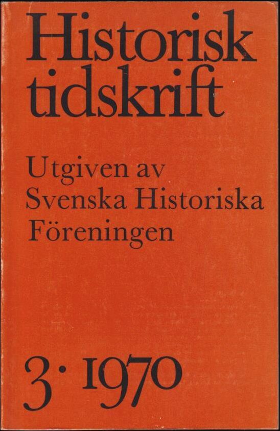 Historisk tidskrift : 1970 / 3