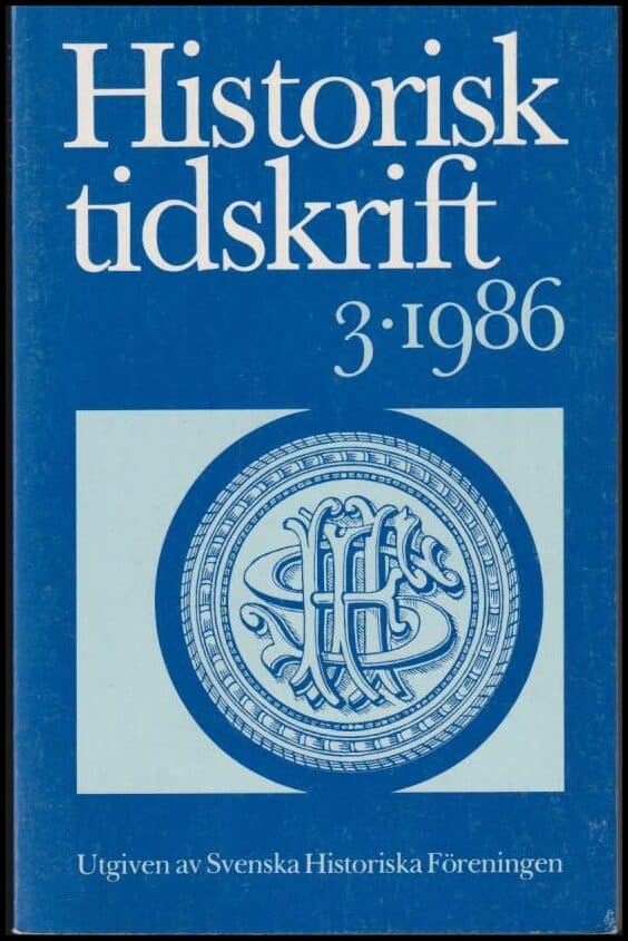 Historisk tidskrift : 1986 / 3