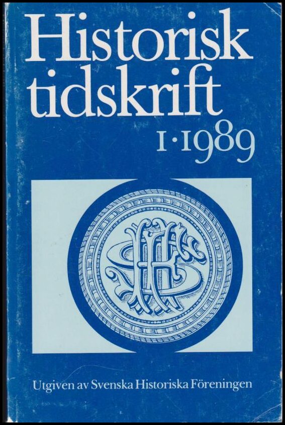 Historisk tidskrift : 1989 / 1