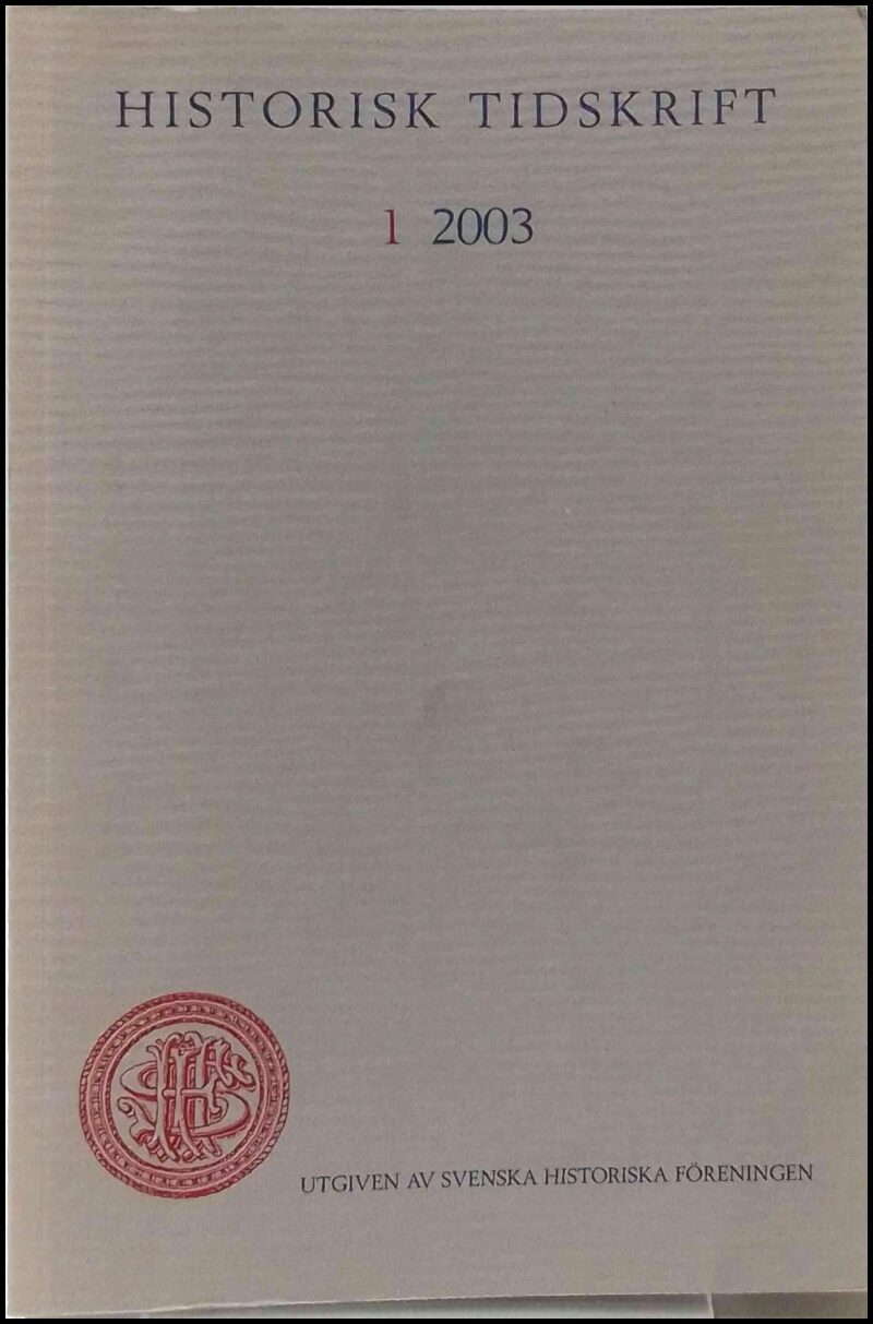 Historisk tidskrift : 2003 / 1