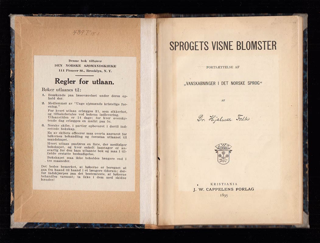 Hjalmar Falk : Sprogets visne blomster. Fortsættelse af 'Vanskabninger i det norske sprog'
