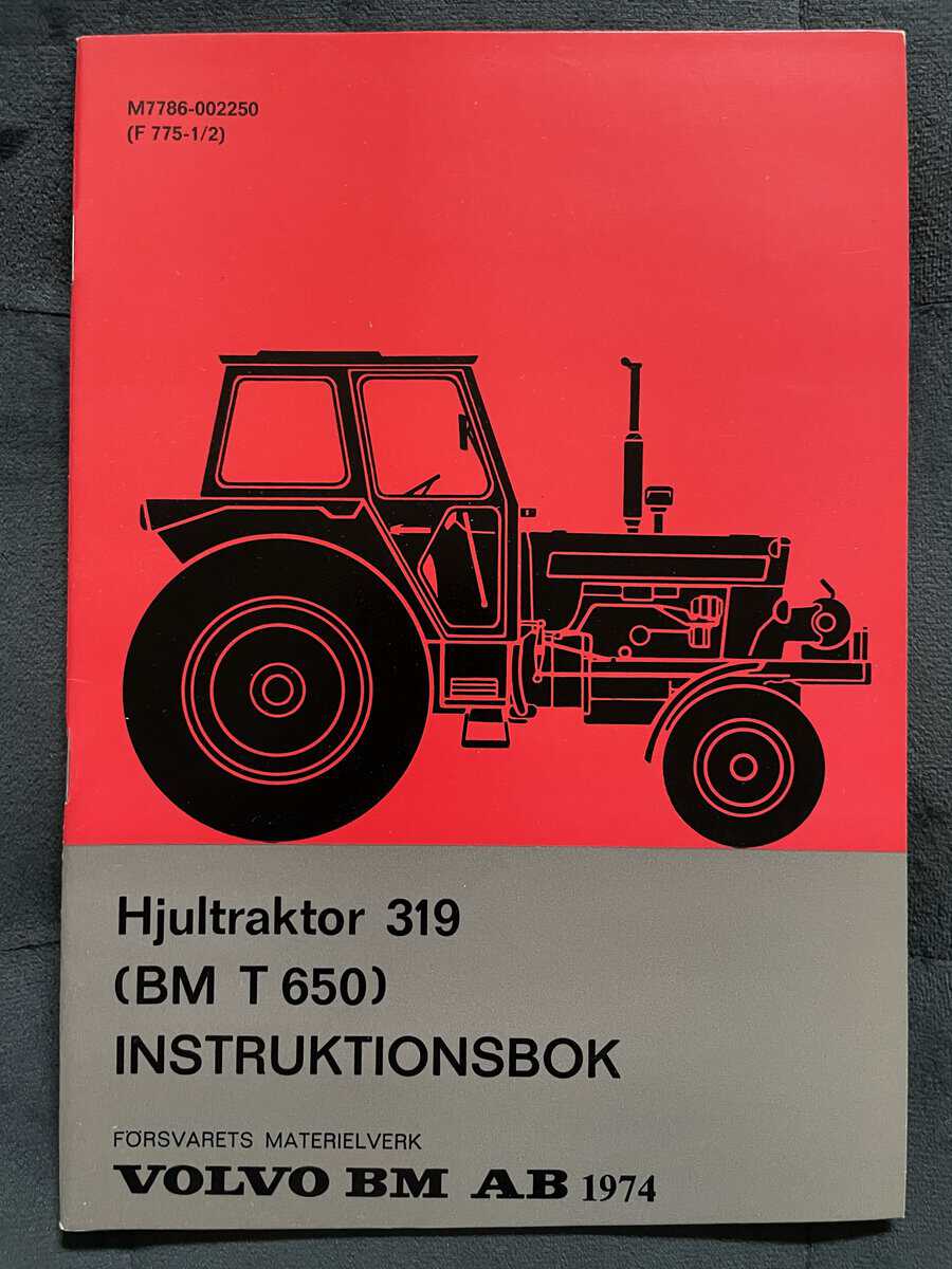 Hjultraktor 319 (BM T 650) Instruktionsbok