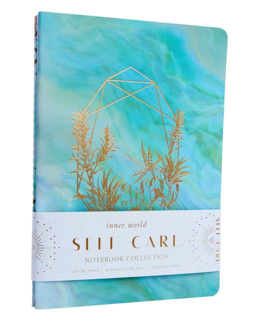 I Insight Editions : Self-Care Sewn Notebook Collection (Set of 3 Ruled Pages)